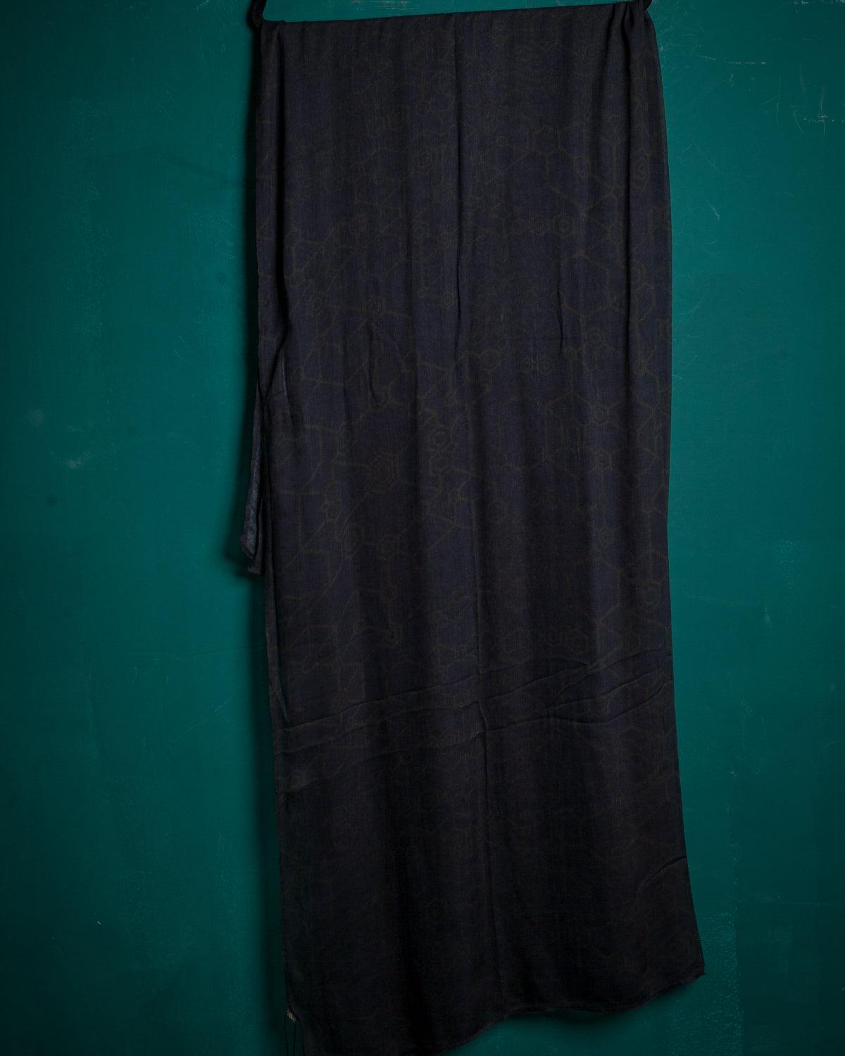 Scarf / Pareo Bamboo - BLACK SHAMANKA - Yacxilan Artwear