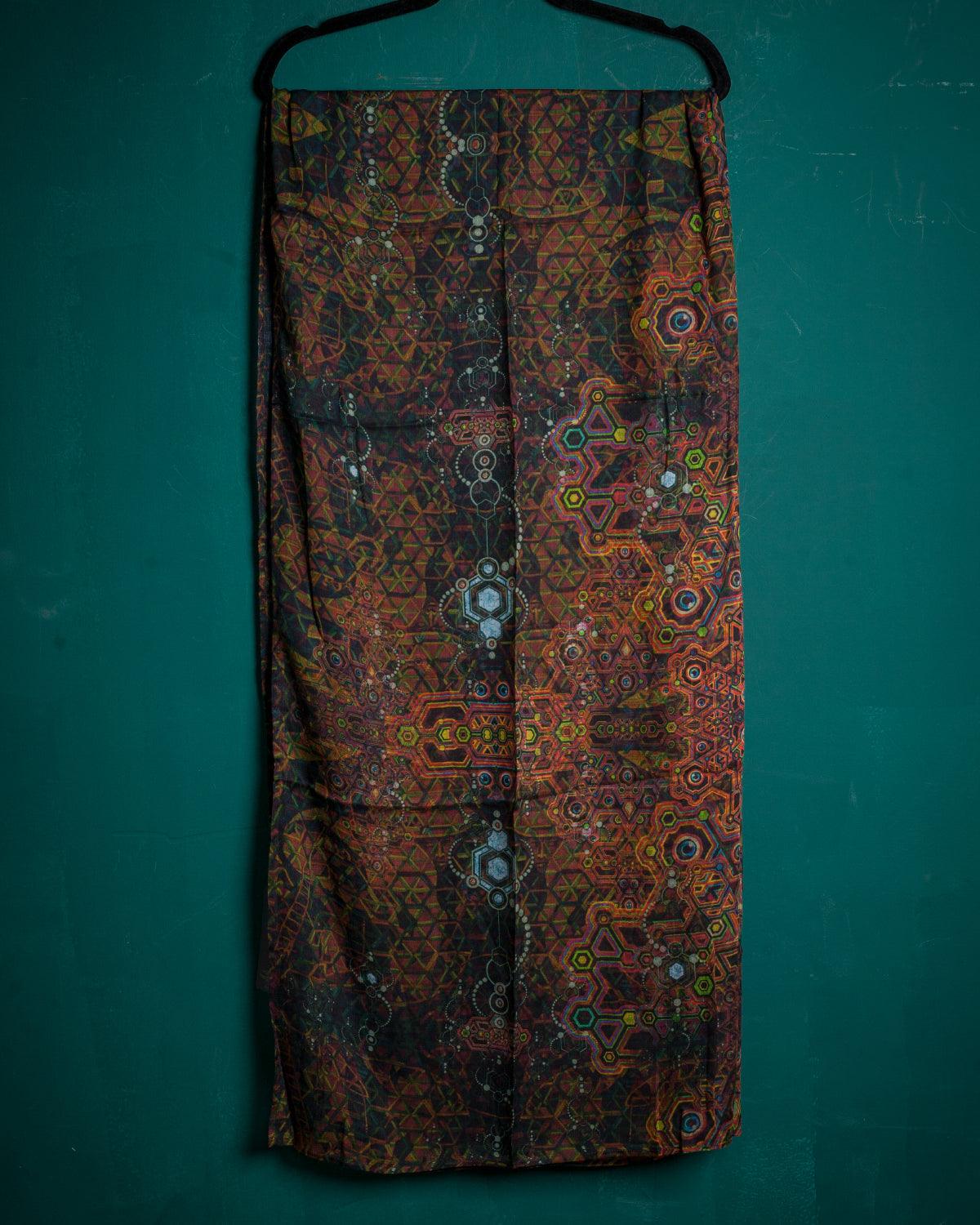 Scarf / Pareo Bamboo - SERPENTS N LADDERS - Yacxilan Artwear