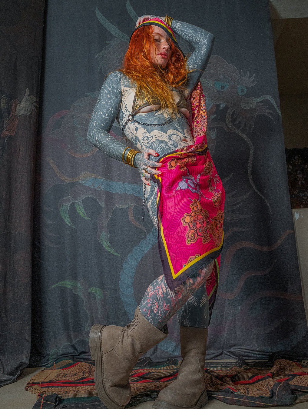 Scarf / Pareo Bamboo - ATLANTIS LAVA