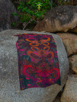 Scarf / Pareo Bamboo - FIRE DRAGONS