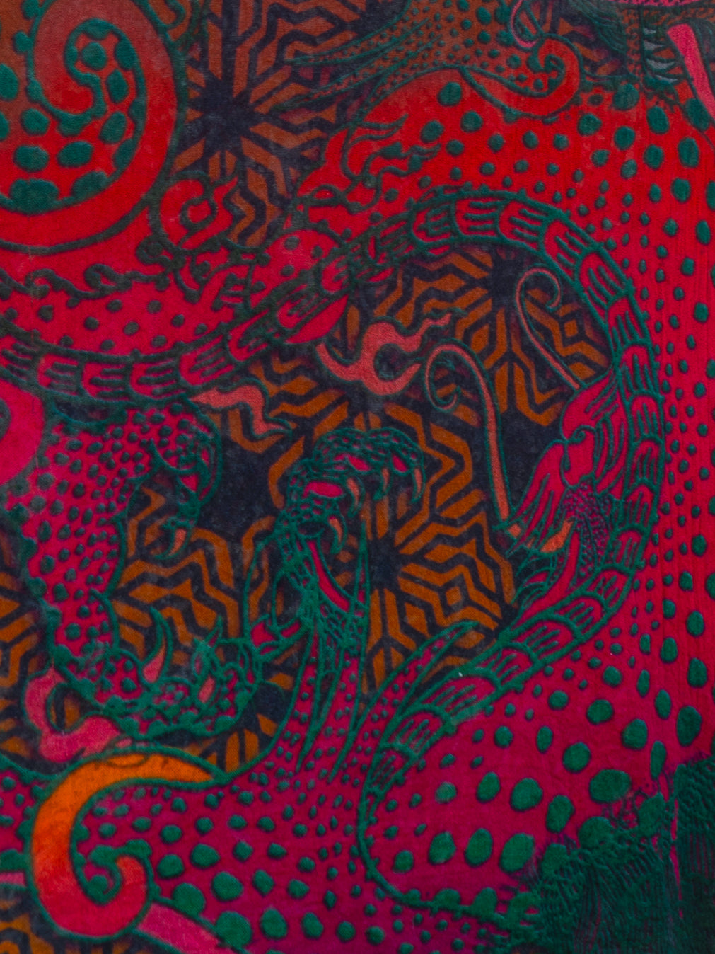 Scarf / Pareo Bamboo - FIRE DRAGONS