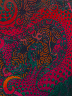 Scarf / Pareo Bamboo - FIRE DRAGONS