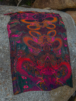Scarf / Pareo Bamboo - FIRE DRAGONS