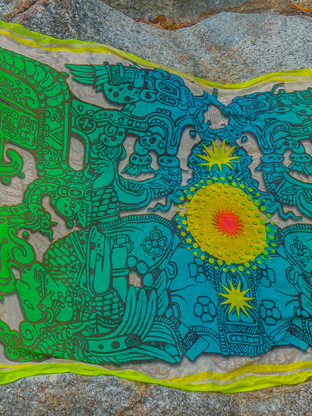 Scarf / Pareo Bamboo - JADEMAYANS SUNSET Double