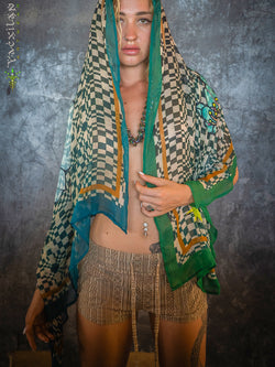 Scarf / Pareo Bamboo - PSYCOCHIC FLOWER
