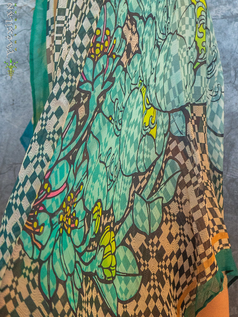 Scarf / Pareo Bamboo - PSYCOCHIC FLOWER