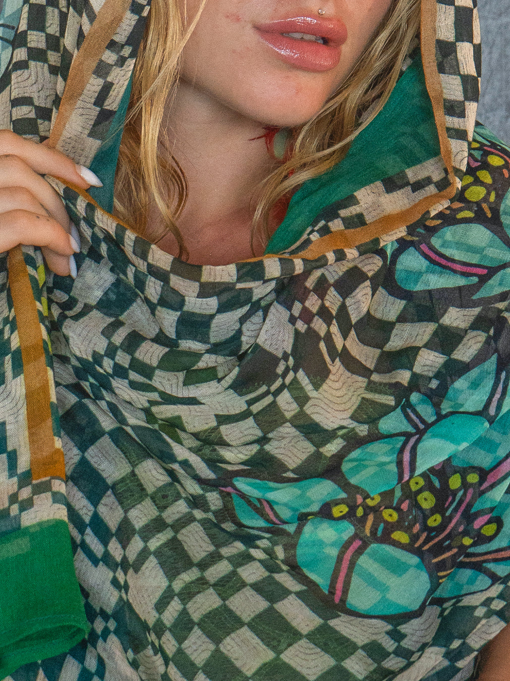 Scarf / Pareo Bamboo - PSYCOCHIC FLOWER