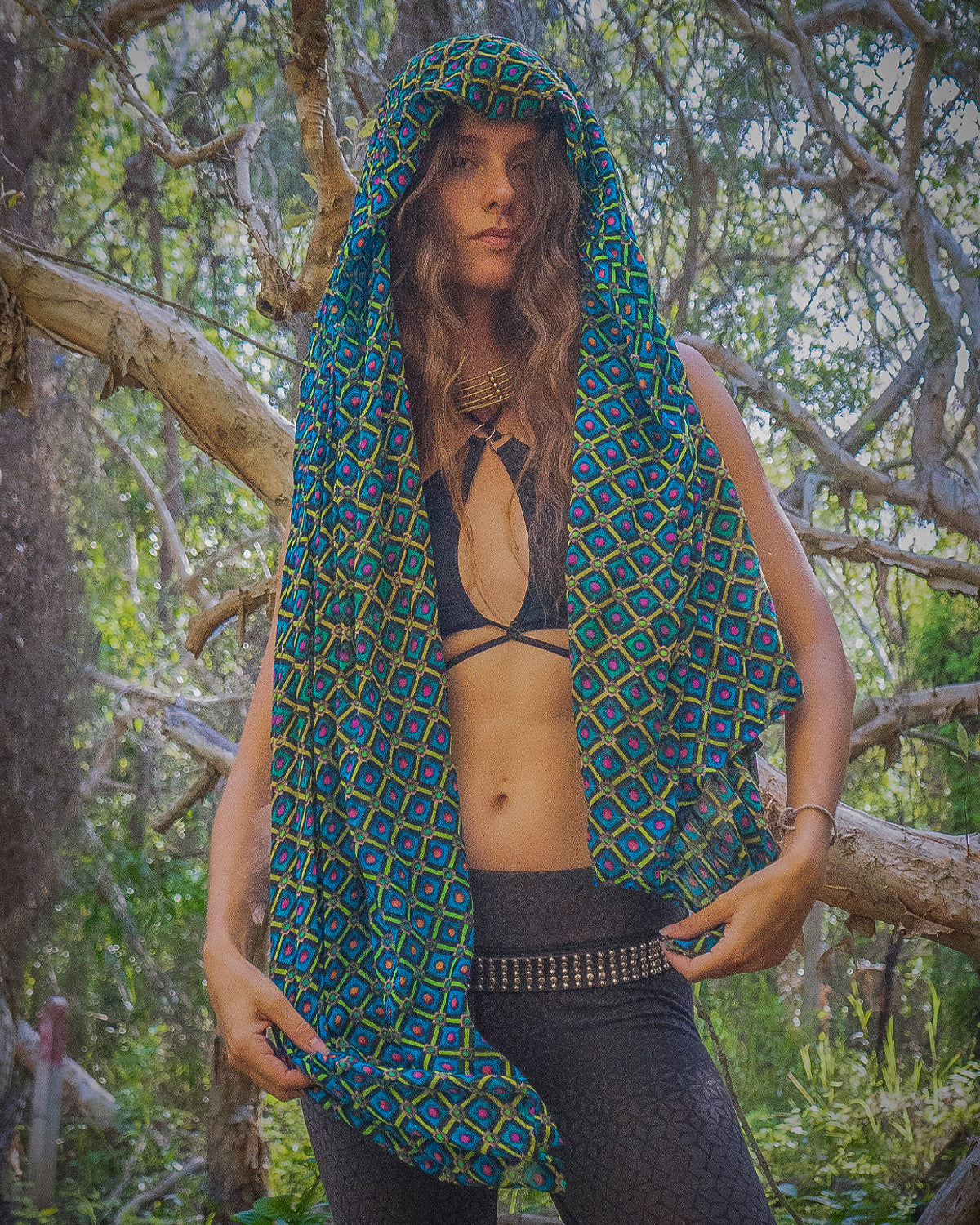 Scarf / Pareo Bamboo - STRAWBERRY FIELDS