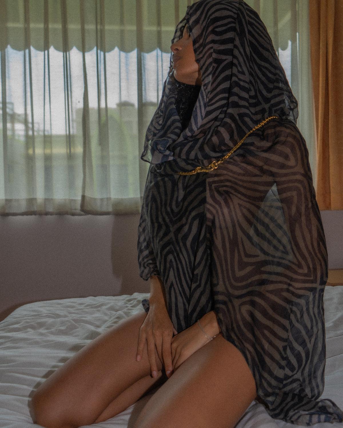 Scarf / Pareo Bamboo - TIGRIS - Yacxilan Artwear