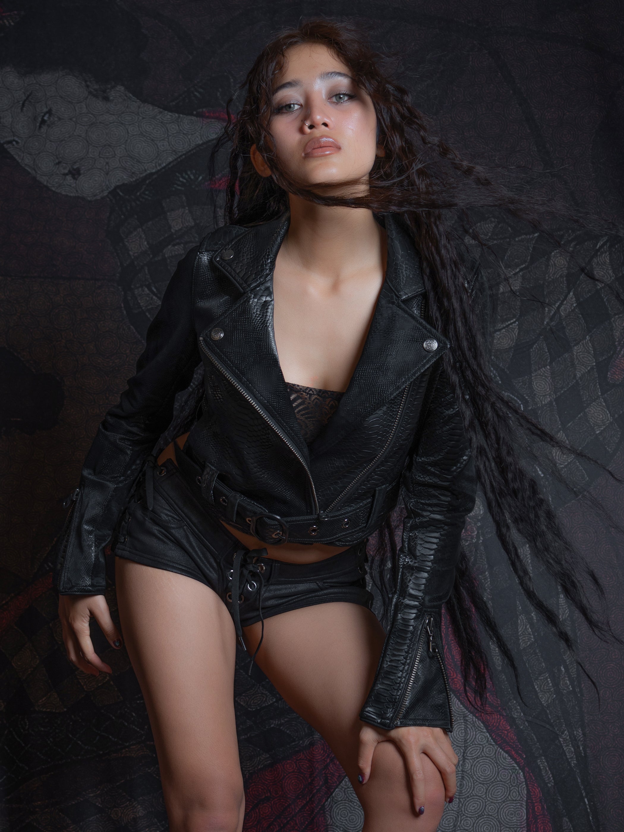 Mini Perfecto Jacket / Fake Leather - Blak KOBRA