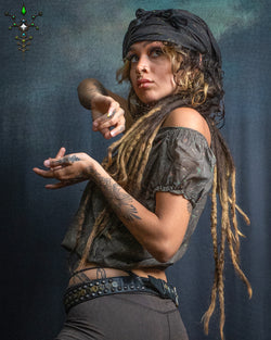 Woman Wideneck Top PIRATESSE / Voile - REBIRTH OF IKARO Earth