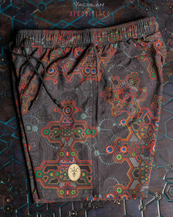 Pool Short Men / Recycled Polyester - AFRODISIAKO - Yacxilan Artwear