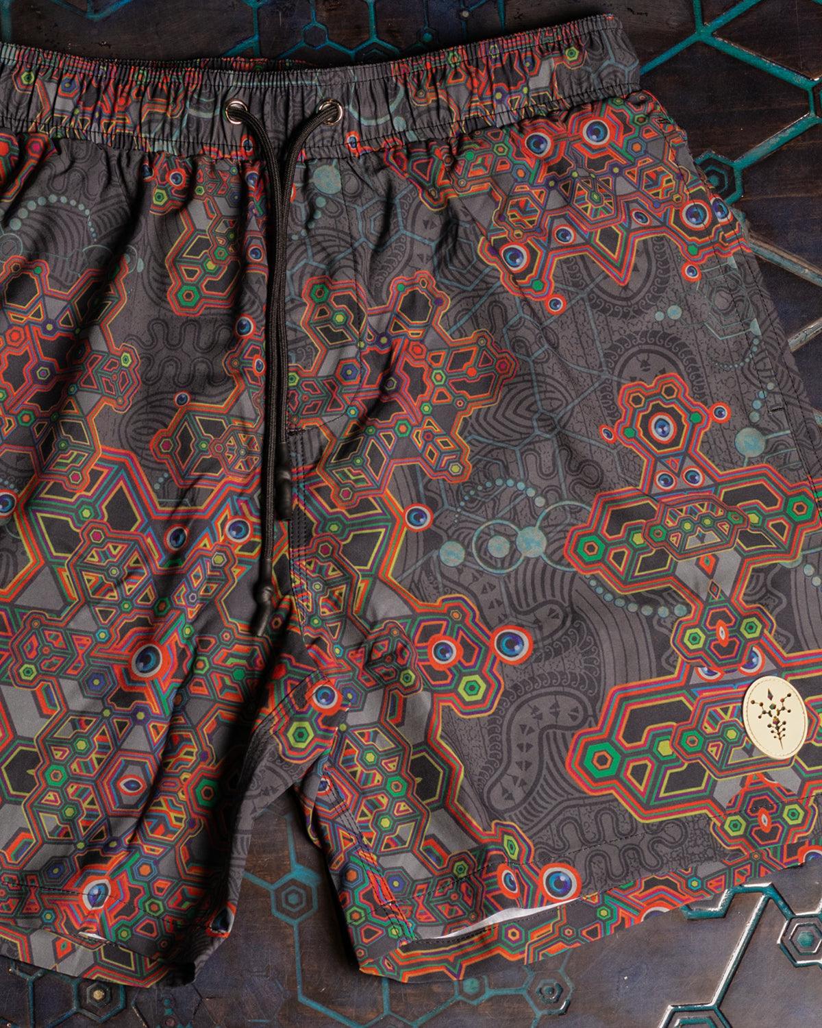 Pool Short Men / Recycled Polyester - AFRODISIAKO - Yacxilan Artwear