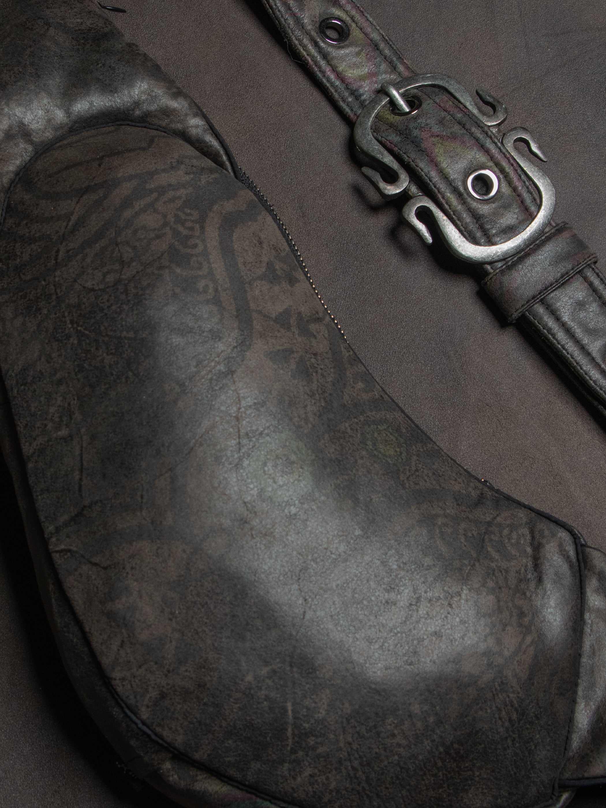 Botta Bag / Fake Leather Pirate Buckle - Grey PSYGALAK