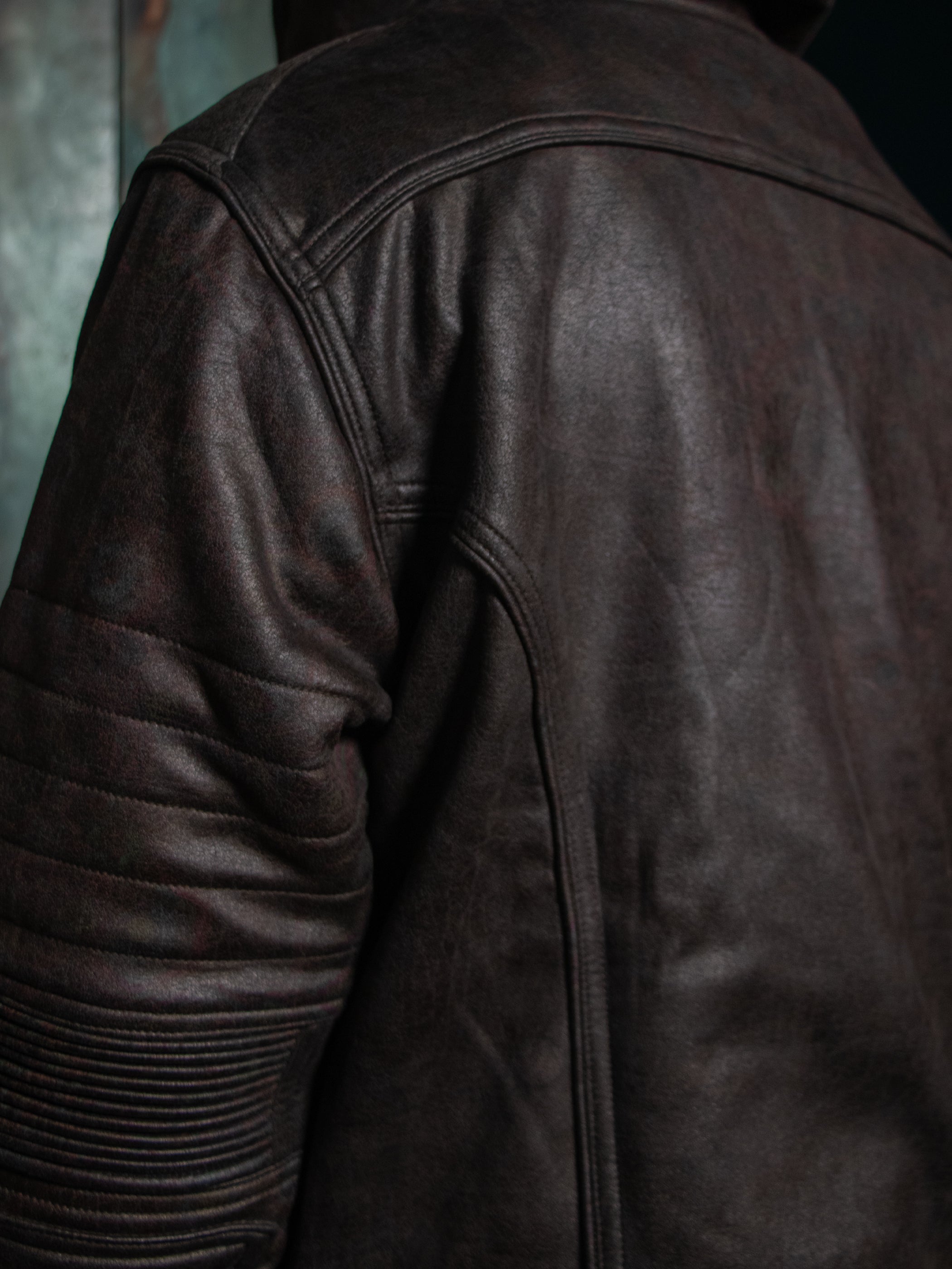 Hooded Jacket / Fake Leather Scuba - DARK OWLIENS