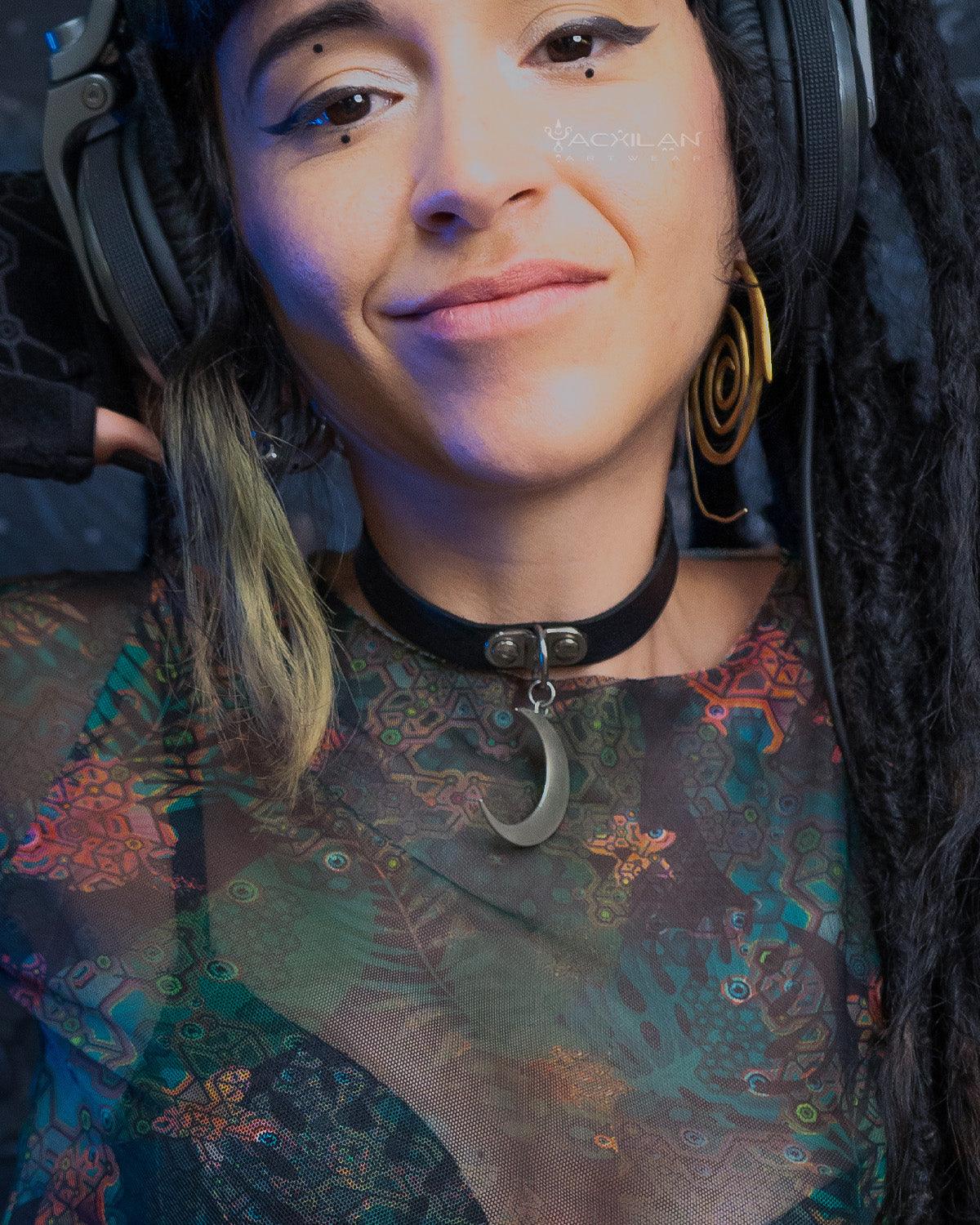 Crop-Top Woman / Longsleeve Soft Mesh - ATLANTHEON Jungle - Yacxilan Artwear