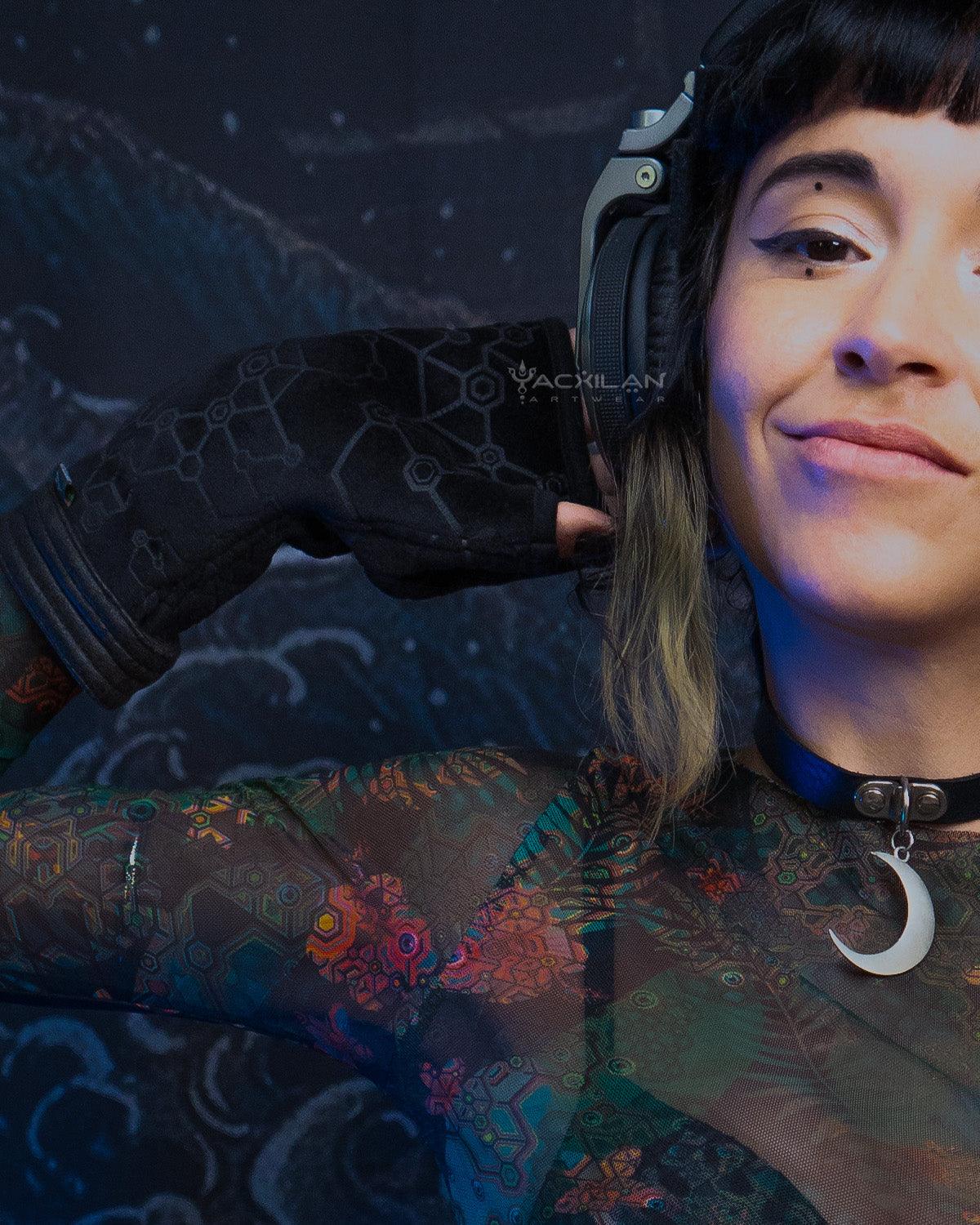 Crop-Top Woman / Longsleeve Soft Mesh - ATLANTHEON Jungle - Yacxilan Artwear