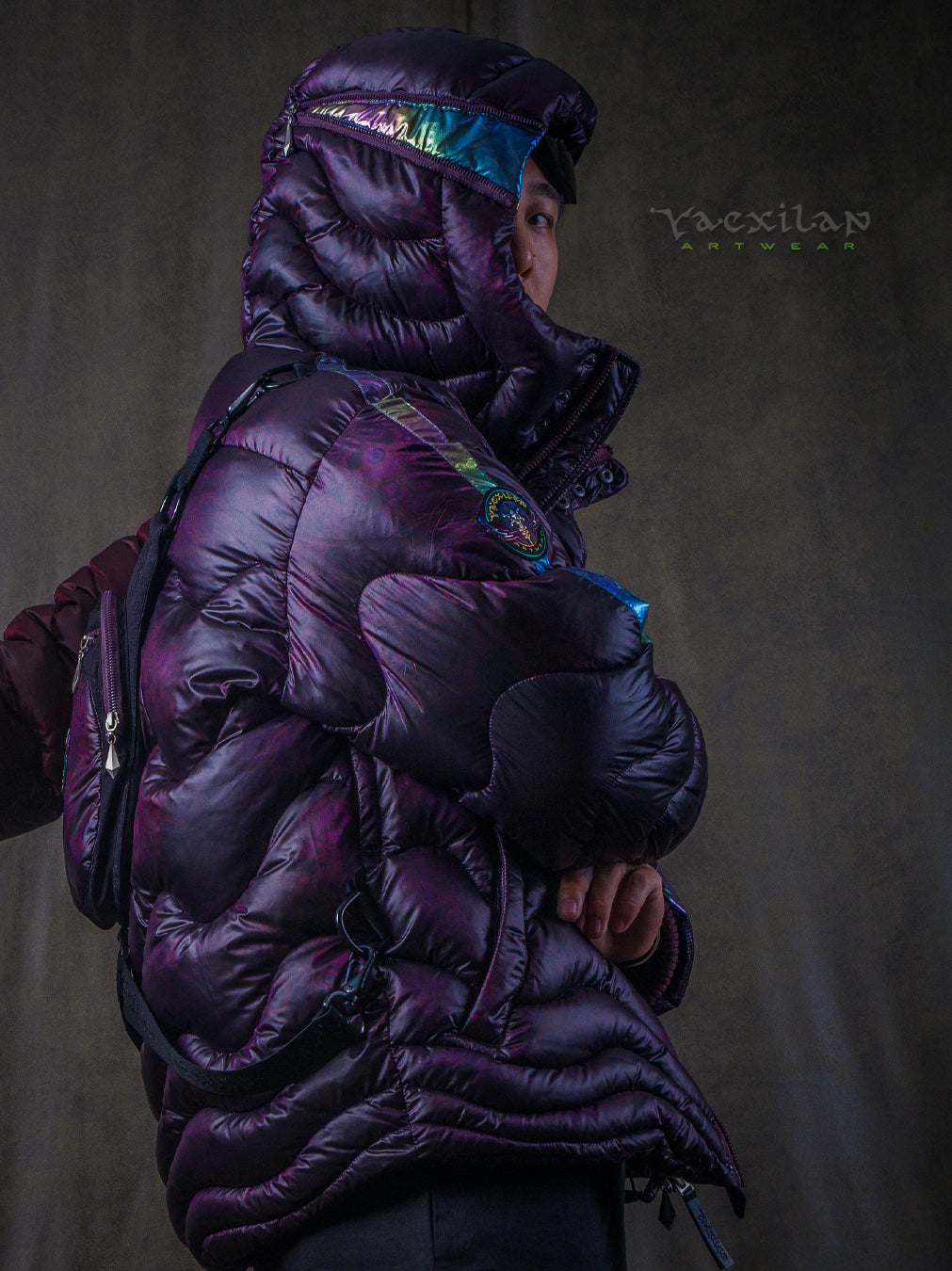 Down Jacket Men & Pakpak / Nylon - Purple Haze ASTROCORAL