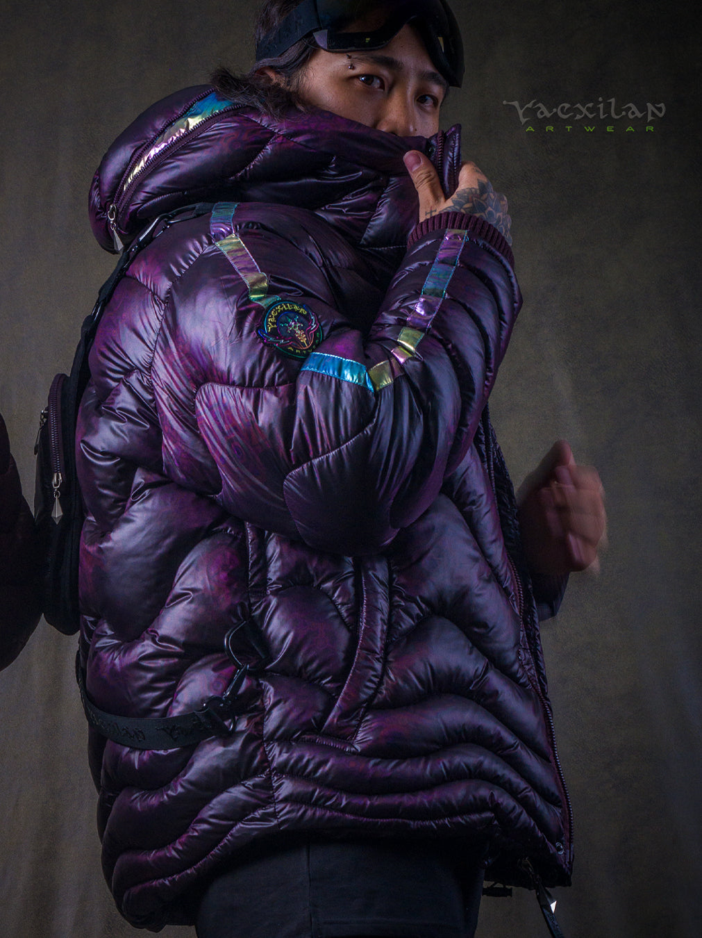 Down Jacket Men & Pakpak / Nylon - Purple Haze ASTROCORAL