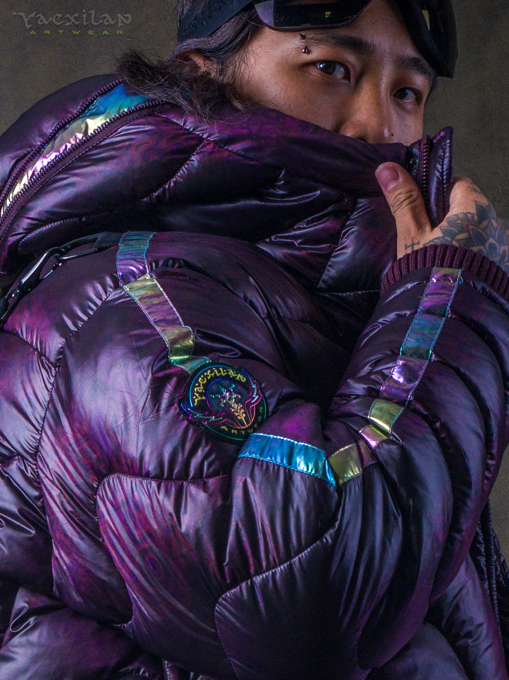 Down Jacket Men & Pakpak / Nylon - Purple Haze ASTROCORAL
