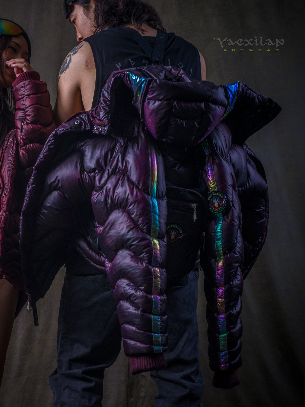Down Jacket Men & Pakpak / Nylon - Purple Haze ASTROCORAL