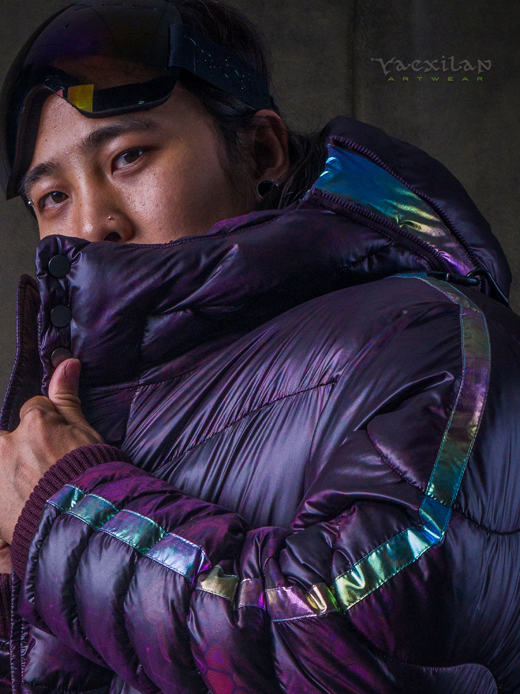 Down Jacket Men & Pakpak / Nylon - Purple Haze ASTROCORAL