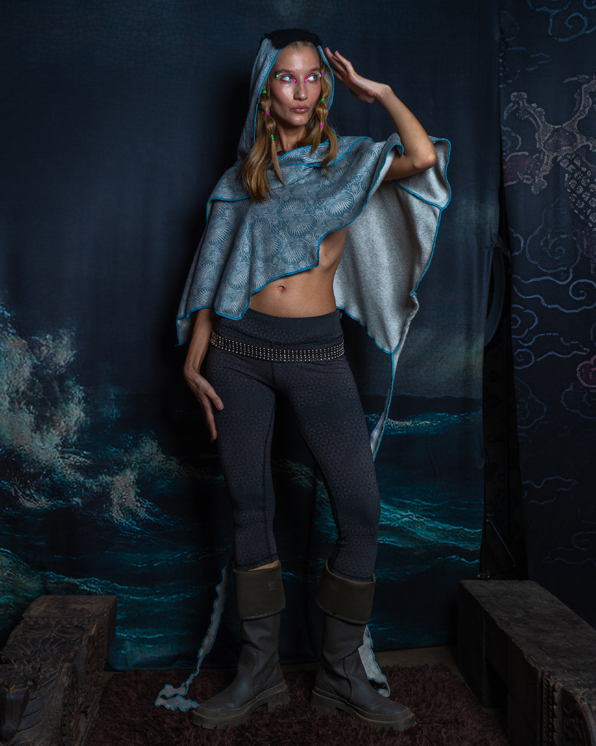 Shall / Knits - Manta Skunk Sqwid - LEAVES