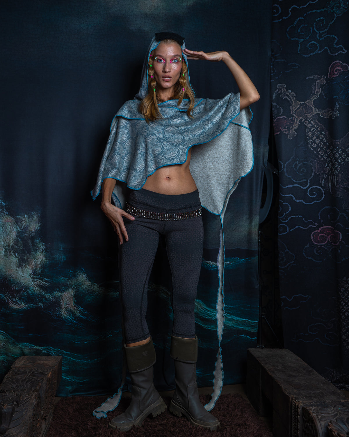 Shall / Knits - Manta Skunk Sqwid - LEAVES
