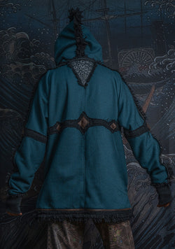 Hoodie Men SHAMANIK / Herringbone Polar - TEAL