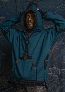 Hoodie Men SHAMANIK / Herringbone Polar - TEAL