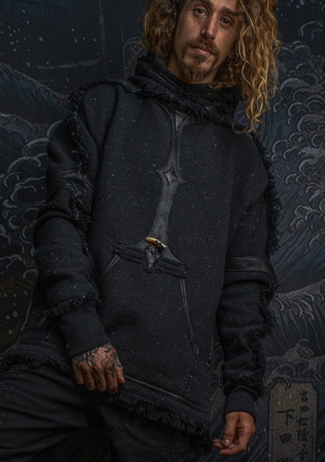 Hoodie Men SHAMANIK / Chanel - Blak BOHÊME