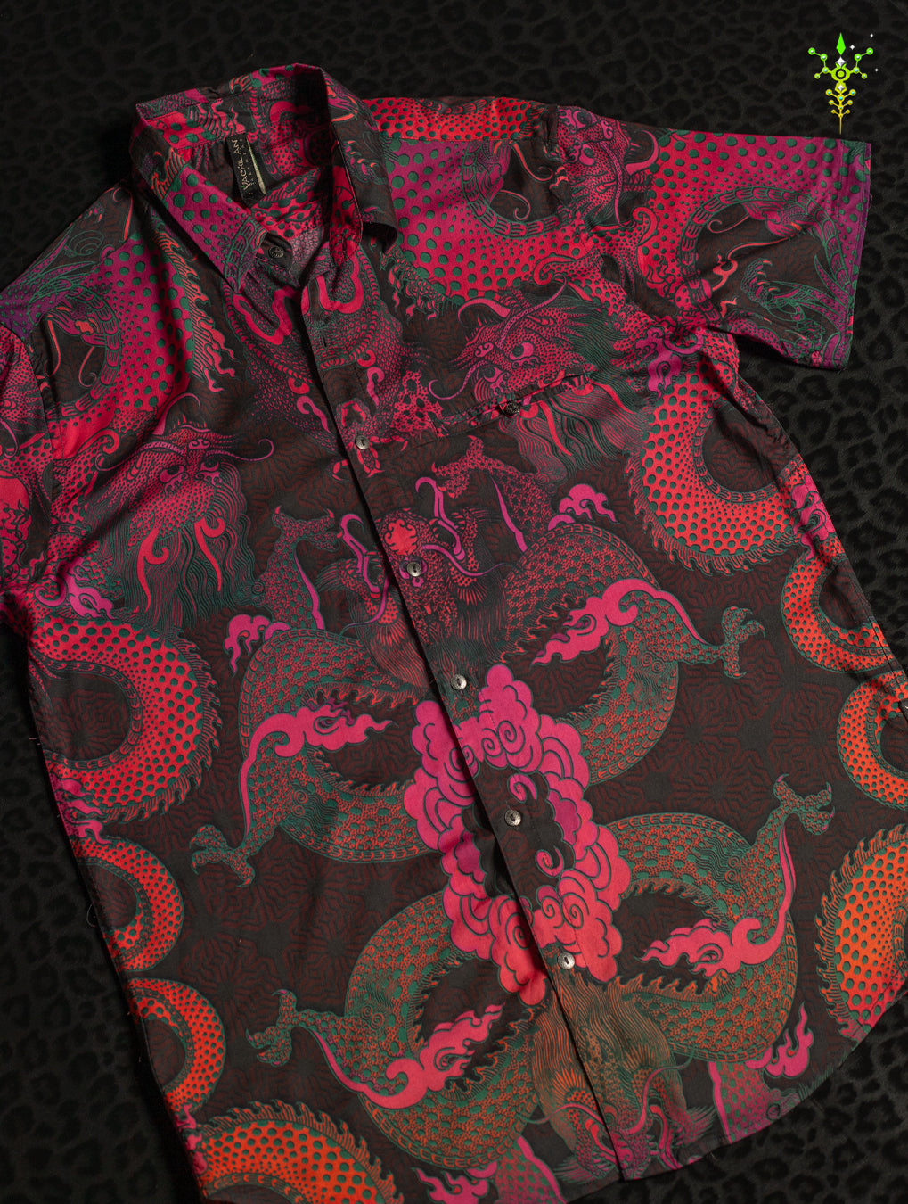 Shirt Men Half Sleeves / Bamboo - FIRE DRAGONS