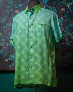 Shirt Men Half Sleeves / Bamboo - GREEN LANTERN Yacxilan Artwear