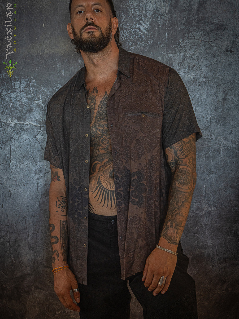 Shirt Men Half Sleeves / Bamboo - MAYAN CODEX