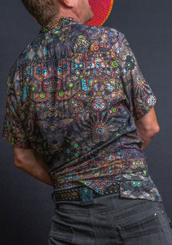 Shirt Men Half Sleeves / Bamboo - PSYCHEDELIKA GALACTIKA