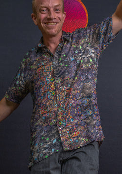 Shirt Men Half Sleeves / Bamboo - PSYCHEDELIKA GALACTIKA