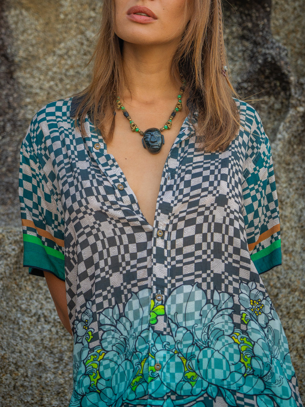 Shirt Men Half Sleeves / Bamboo - PSYCHOCHIC