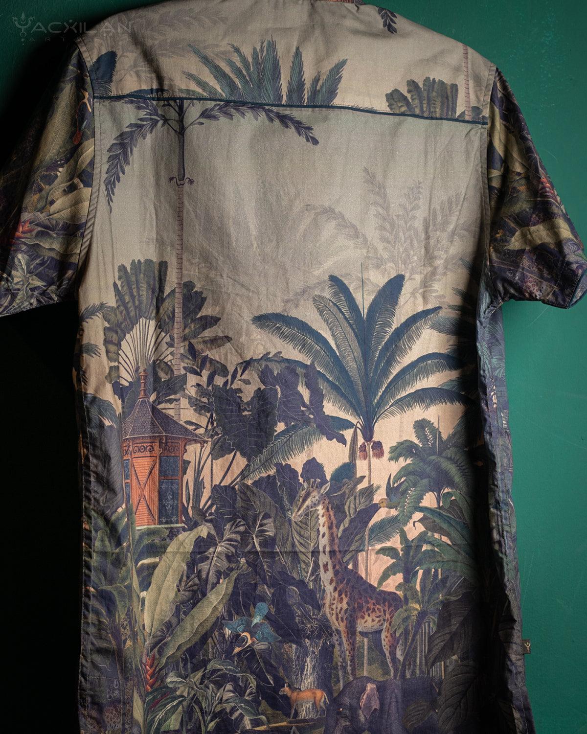 Shirt Men Half Sleeves / Cotton - JUNGLATA - Yacxilan Artwear