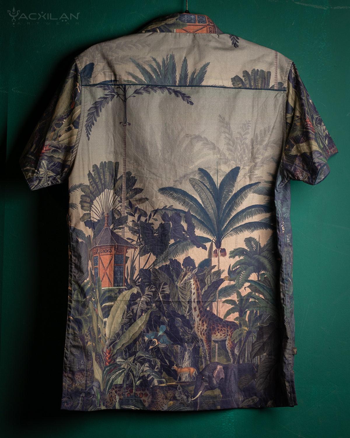 Shirt Men Half Sleeves / Cotton - JUNGLATA - Yacxilan Artwear