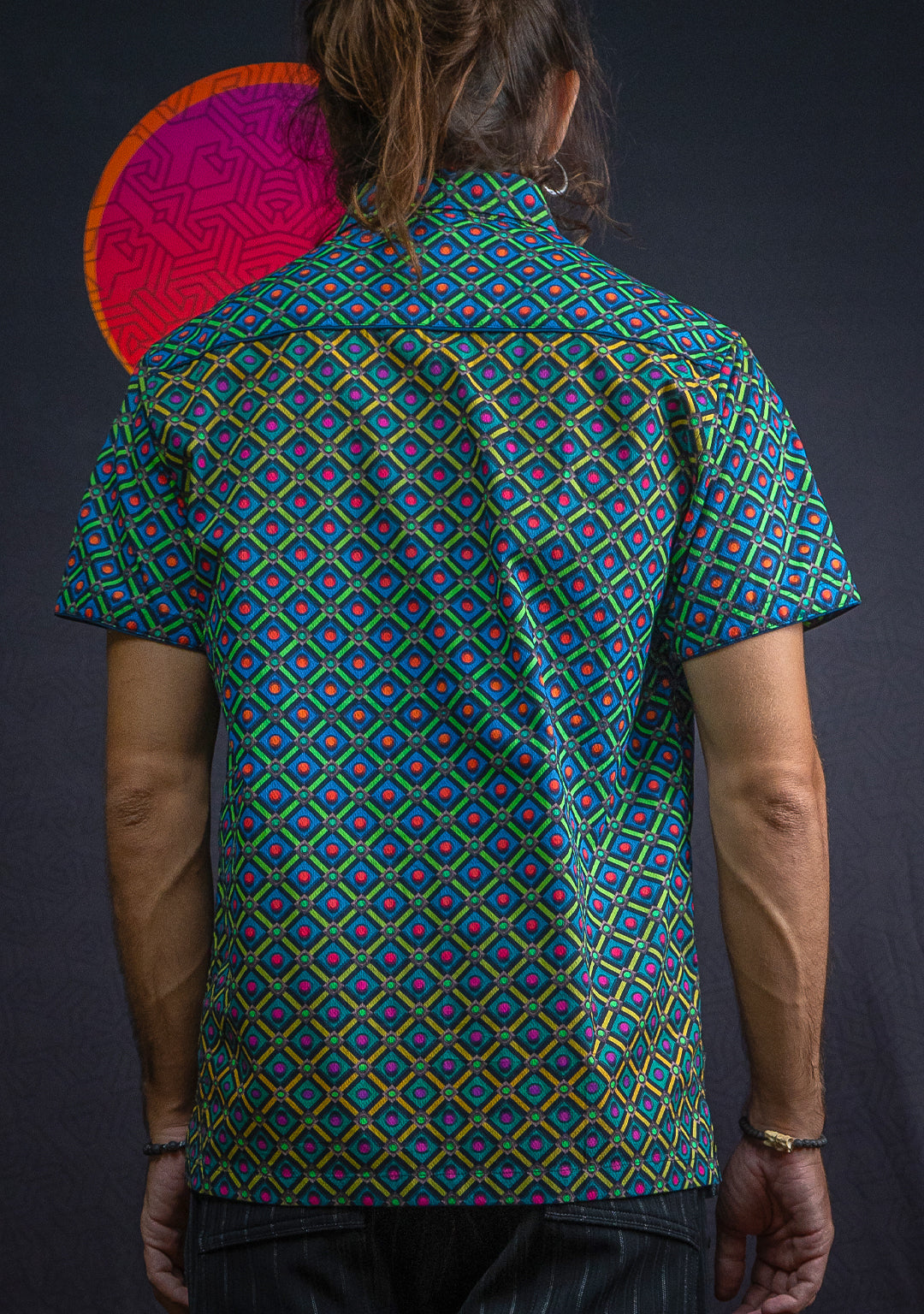 Shirt Half Sleeves / Cotton Jacquard - STRAWBERRY FIELDS