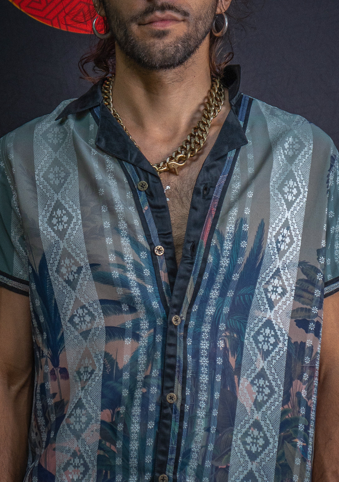 Shirt Men DOLCE Half Sleeves / Japansese Jaquard - JUNGLATA BOHO PIMP