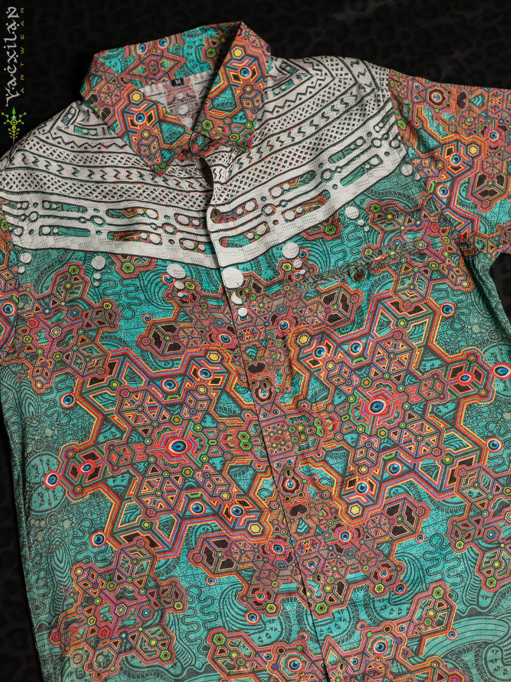 Shirt Men Half Sleeves / Bio Farms Orange Starcheckers - ATLANTIS TRIBALSEA