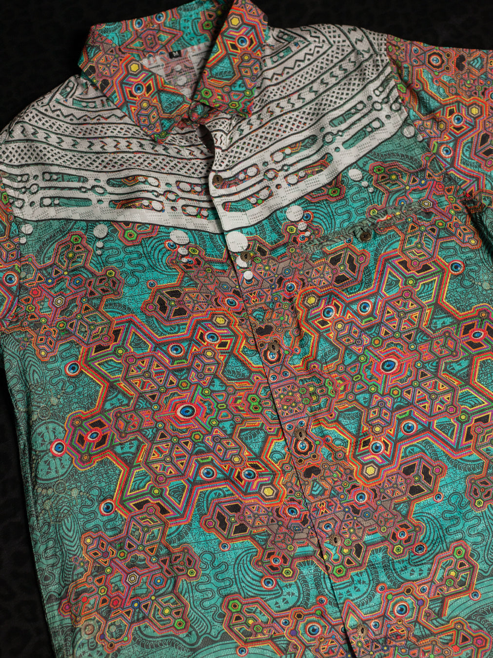 Shirt Men Half Sleeves / Bio Farms Orange Starcheckers - ATLANTIS TRIBALSEA