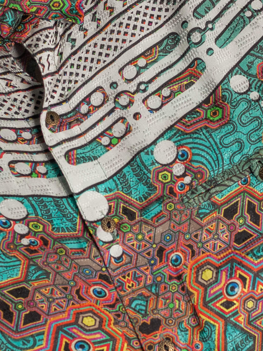 Shirt Men Half Sleeves / Bio Farms Orange Starcheckers - ATLANTIS TRIBALSEA