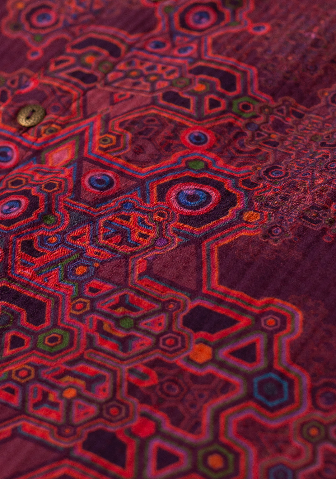 Shirt Men Half Sleeves / Organic Bio Farms Bamboo Squares - Pink DEMETRIO