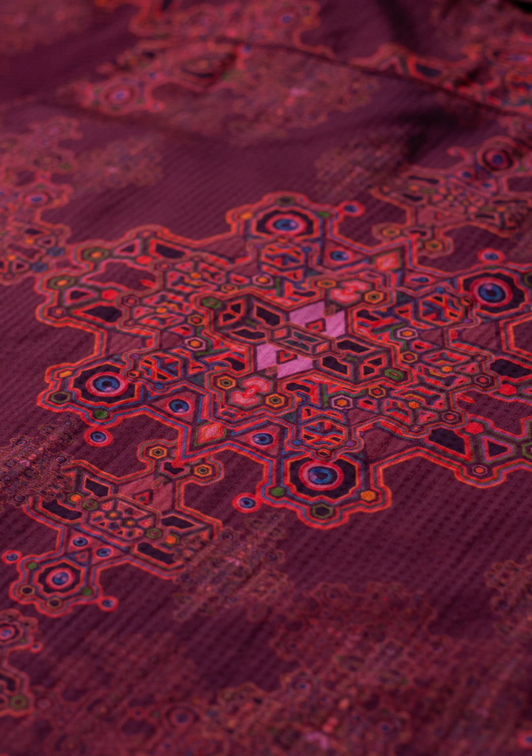 Shirt Men Half Sleeves / Organic Bio Farms Bamboo Squares - Pink DEMETRIO