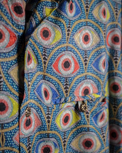 Shirt Men Half Sleeves / Viscose Jaquard Diamond Weave- ALL EYES ON YOU - Yacxilan Artwear