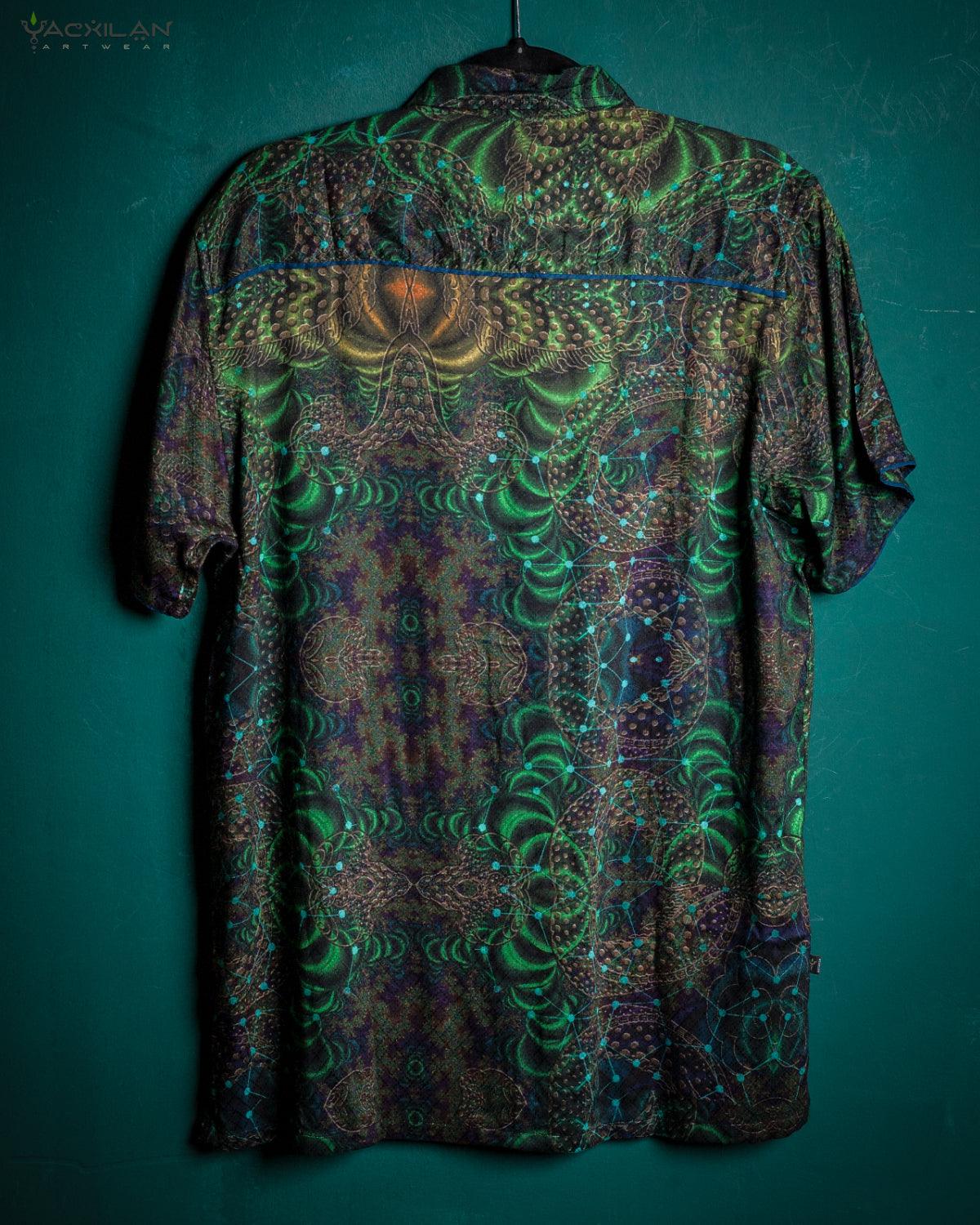 Shirt Men Half Sleeves / Viscose Jaquard Diamond Weave- ENTMOOT - Yacxilan Artwear