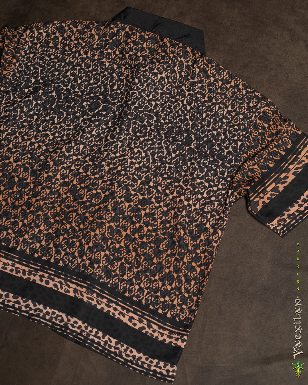 Shirt Men Oversized Half Sleeves / Chiffon Voile - LEOPARDUXUS