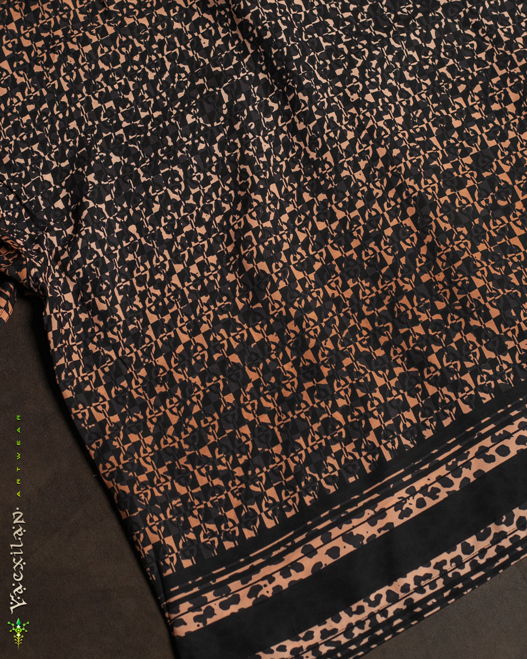 Shirt Men Oversized Half Sleeves / Chiffon Voile - LEOPARDUXUS